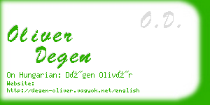 oliver degen business card